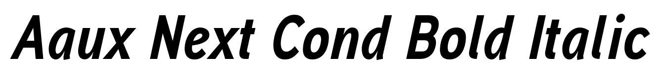 Aaux Next Cond Bold Italic